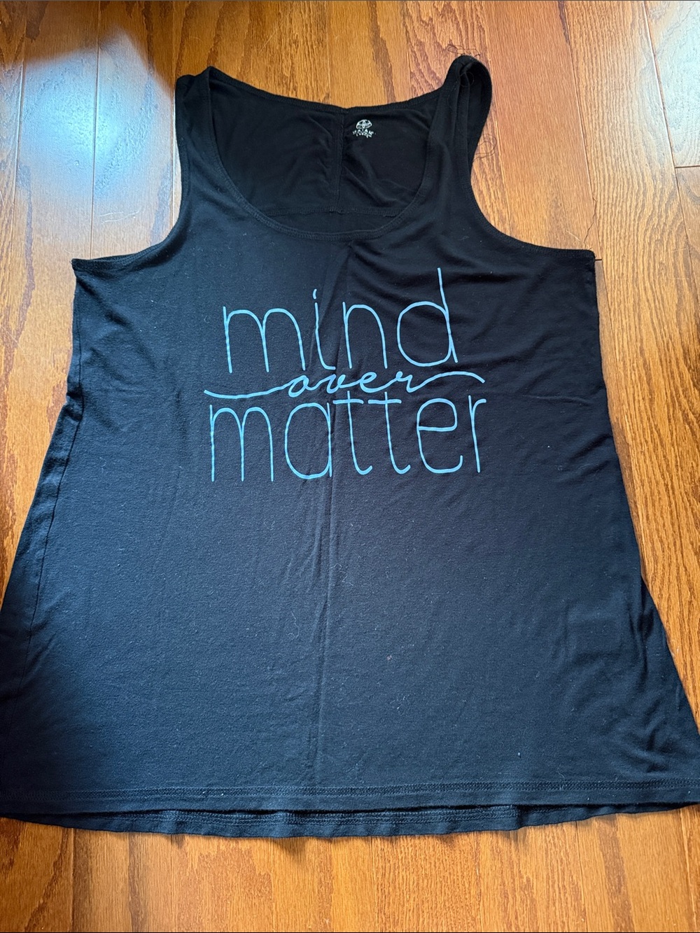 Gaiam Mind Over Matter Graphic Yoga Workout Tank Top Black L